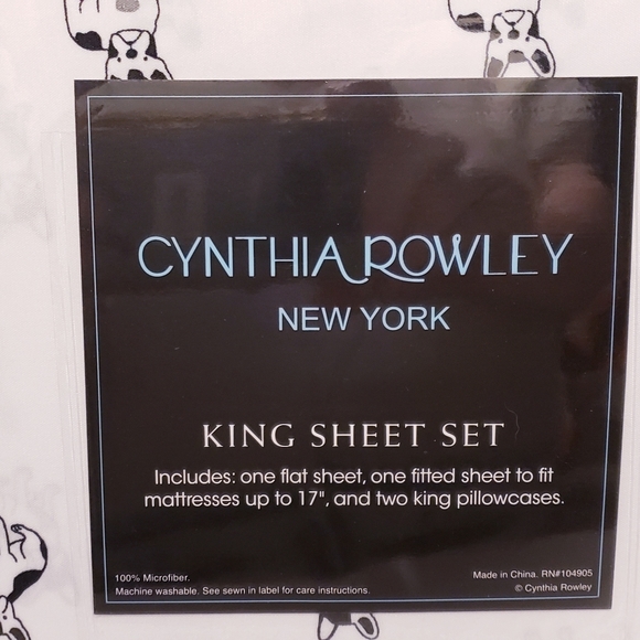 Cynthia Rowley French Bulldog Sheet Set - Picture 3 of 4